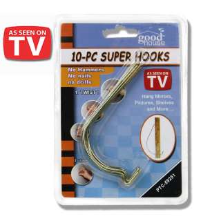 10pc Super Hooks   Hang Pictures without Hammer, Nails  