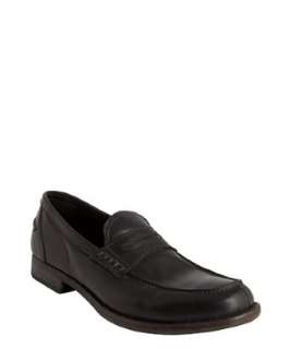 Gordon Rush black leather Shepard penny loafers   