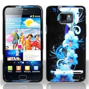  Samsung Galaxy S2 II i9100 Attain Tmobile Blue Flower Case 