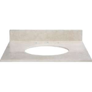   Undermount Sink with Backsplash, Galala Beige Marble