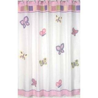   Purple Butterfly Collection Kids Bathroom Fabric Bath Shower Curtain