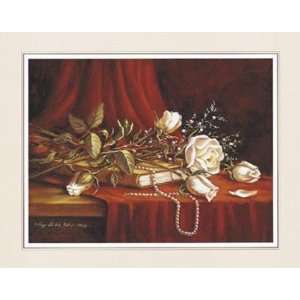   White Roses and Pearls by Peggy Thatch Sibley 20x16