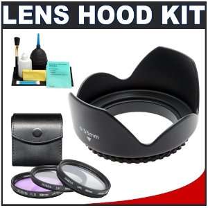 47 58mm Hard Lens Hood & 3 (UV/FLD/CPL) Filter Set for Nikon Lens Hood 