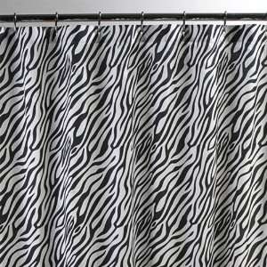  Sin in Linen Black Zebra Shower Curtain