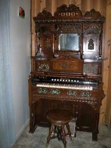 1800s NEEDHAM PUMP ORGAN Victorian Eastlake Style Parlor Organ  