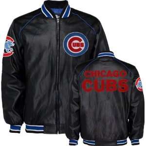    Chicago Cubs Faux Leather Varsity Jacket