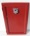 Red Lacquered 2 Door Oriental Cabinet Stand  