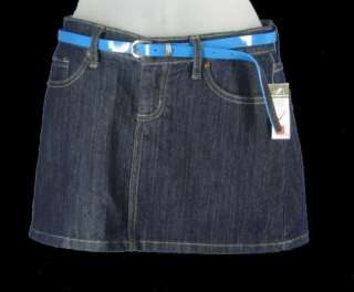 Sale New Rue 21 Denim jean Mini short Skirt blue pockets & belt NWT 9 