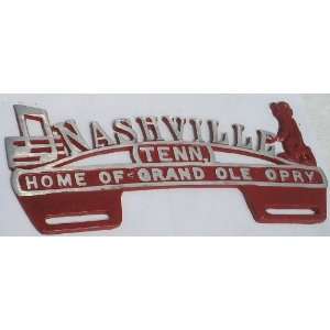  Nashville Tenn. License Plate Topper 