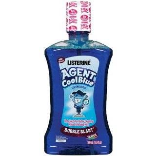 Listerine Agent Cool Blue Tinting Rinse, Alcohol Free, Bubble Blast 