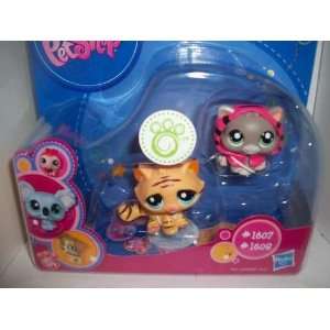  Littlest Pet Shop Tiger and Grey Kitten Toys & Games