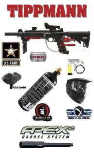   Army Carver One Extreme W/Apex2 Barrel Paintball Gun PACK Sniper Kit