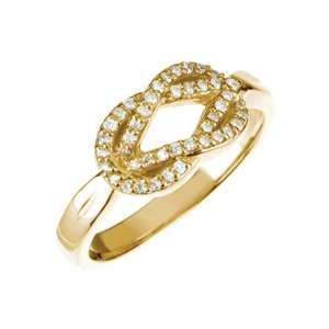  14K Yellow Gold 1/5 ct. Love Knot Diamond Ring Katarina Jewelry