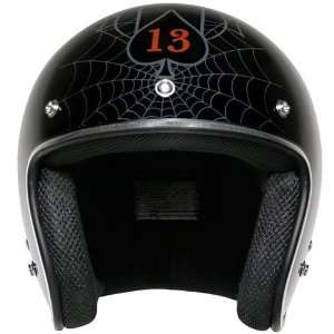  Outlaw Lucky 13 Spiderweb Open Face Helmet   XL 