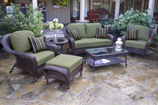 Tortuga Outdoor Wicker Patio Furniture   Lexington 6 Pc Seating Set w 