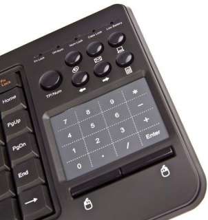   HTPC Black Keyboard with Touchpad & Numberpad USB Keypad NEW  