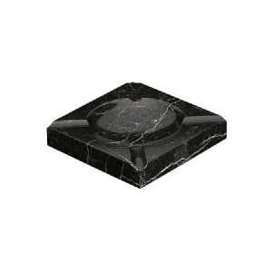  Solid Marble Cigar Ashtray   Square   Black   Hold 4 