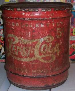 1938 Pepsi Cola Syrup Can.10 gallon Great Graphics  