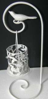Tea Light Candle Holder (Bird on a Perch w/hanging basket)  