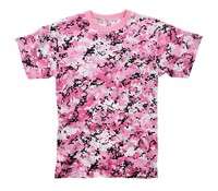 PINK DIGITAL CAMOUFLAGE ARMY FATIGUE T SHIRT  
