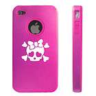 Hot Pink Apple iPhone 4 4S 4G Aluminum Silicone hard case D46 Heart 