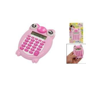   Mini Pig Plastic 8 Digits Pink Electronic Calculator