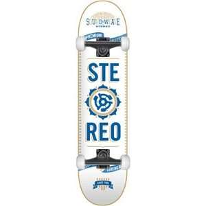  Stereo Sound Weave Complete Skateboard   7.75 White w/Mini 