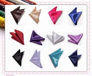   Wedding/Party Handkerchief/Handky/Pocket Square 25 Colors Stock  