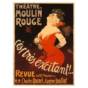 Theatre du Moulin Rouge Giclee Poster Print by Jules Alexandre Grün 