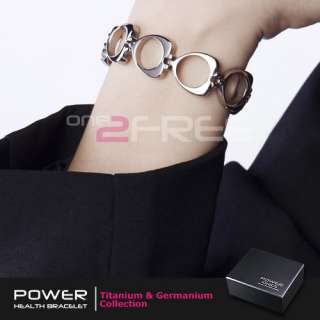 Women Ladys Power Ionic Genuine 100% Titanium Fashion Bracelet Band 