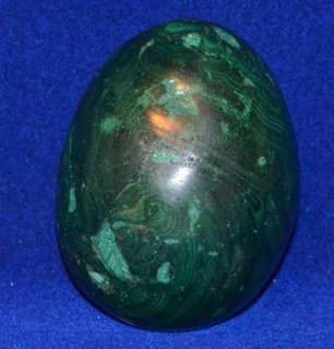 Large Malachite Egg Semi Precious Stone  