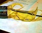 fits over rx sun glasses night driving fishing yellow safety