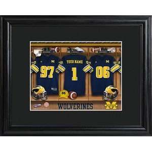   Wolverines College Locker Personalized Print