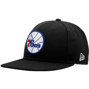  New Era Philadelphia 76ers Black 59FIFTY Fitted Hat (7 1/8 