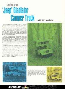 1968 ? Jeep Gladiator Pickup Camper Truck Brochure  