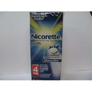  Nicorette 4mg. White Ice Mint Gum 40 Ct. Health 