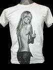 Kate Moss Finger Flip Punk Rock T Shirt Blondie Model S M L XL White 