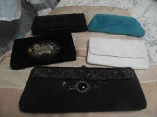 Lot of 5 vintage Ladies Clutch Evening Bags  
