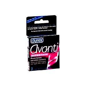  Durex Avanti Superthin Lubricated Non Latex Condoms   3 