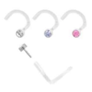  Biopierce Clear Nose Screw   18g   Sold Individually 