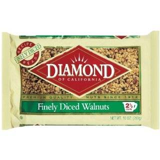  Diamond Nuts Walnuts, Chopped, 8 Ounce Bags (Pack of 12 