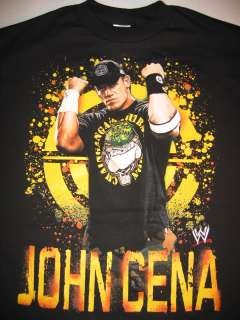 JOHN CENA Yellow Chaingang Soldier Logo WWE T shirt  