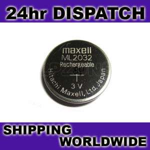 Maxell ML2032 ML 2032 Rechargeable 3V Coin Cell Battery  