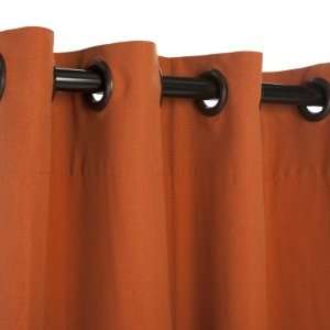 Sunbrella Outdoor Curtain with Grommets   Rust   54 in X 84 in  