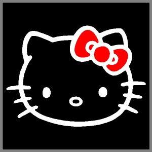 Hello Kitty RED BOW 5 inch Decal Window Sticker  