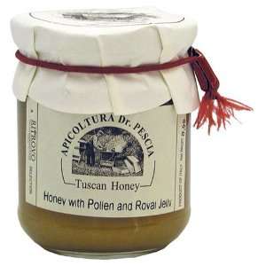 Dr. Pescia Wildflower Honey with Pollen and Royal Jelly, 8 oz Jar 