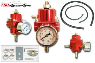 Fuel Pressure Regulator Adjustable Red Universal  