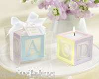 24 BABY SHOWER FAVORS LETTER BLOCK CANDLES B IS 4 BABY  