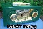 Vintage 1955 Green Zenith Tube Push Button Table Radio R512F  