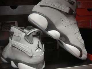 Nike Jordan 6 Rings 3M Silver Sneakers Boys Size 5.5  